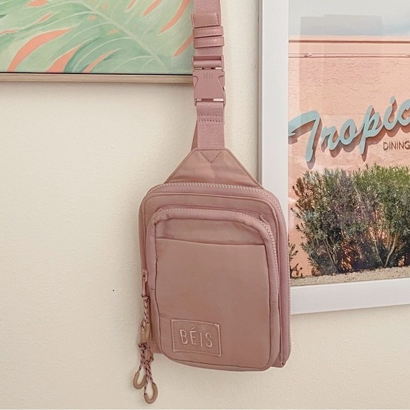 BEIS Handbags - BEIS The Sport Sling in Atlas Pink Crossbody Bag